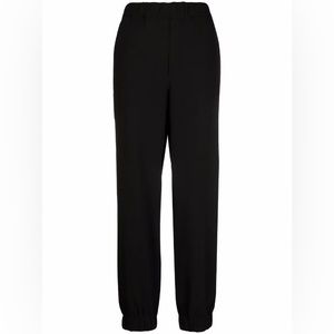 GANNI heavy-crepe elasticated-ankle trousers